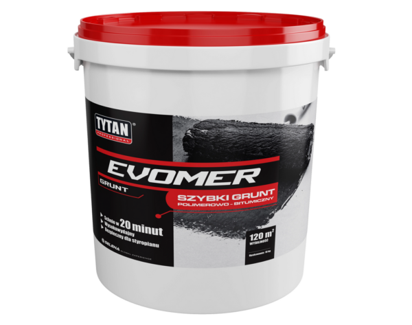 Grunt bitumiczny szybki Evomer 18kg czarny TYTAN