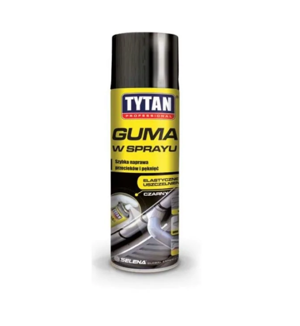 Guma w sprayu 400ml  Tytan czarna