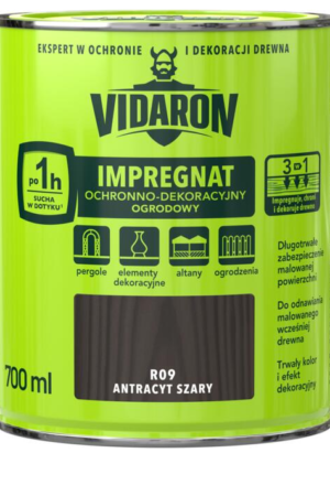 Impregnat ogrodowy Vidaron 0,7 Antracyt szary R09