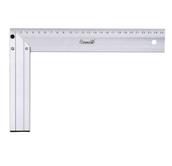 Kątownik stolarski aluminiowy 250mm