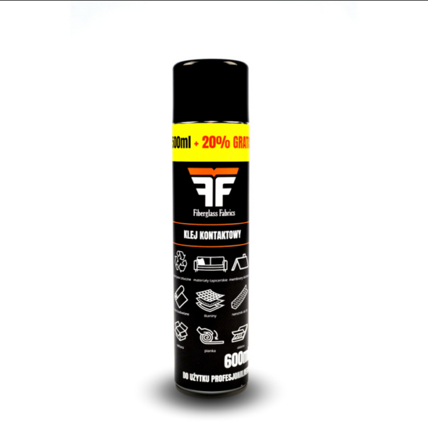 Klej kontaktowy w sprayu 600ml FIBERGLASS