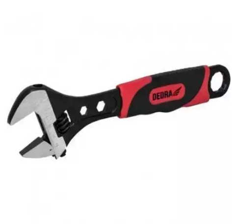 Klucz nastawny 200mm 0-24mm Stal CrV uchwyt gumowy