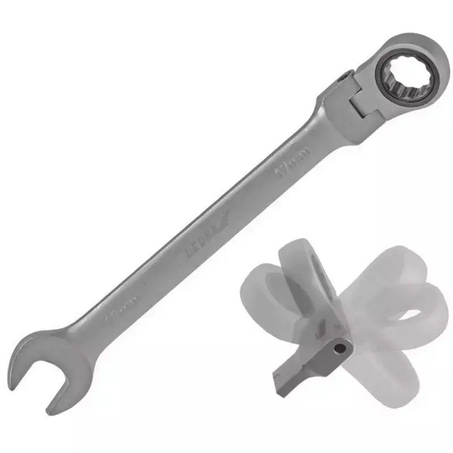 Klucz płasko oczkowy 17mm z grzechotką