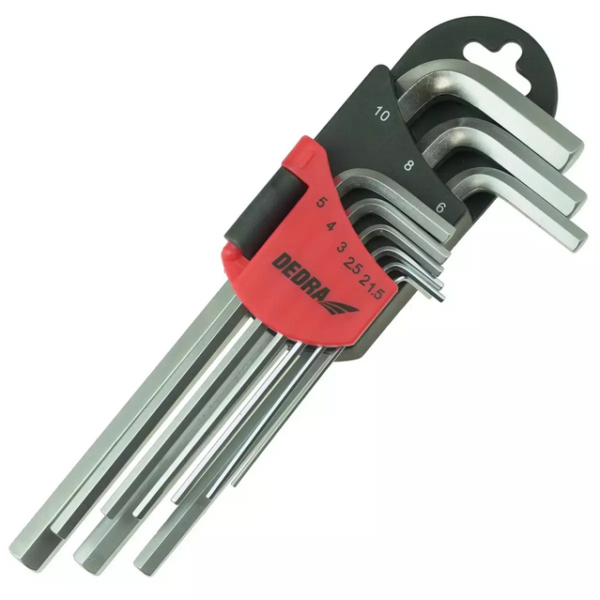 Klucze imbusowe długie 1.5-10mm 9szt CRV