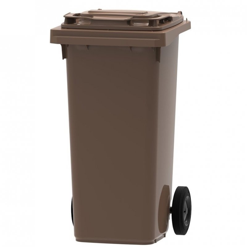 Kosz na śmieci 120l brąz