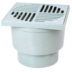 Kratka ściekowa 15×15 prosta 110 popiel  02176