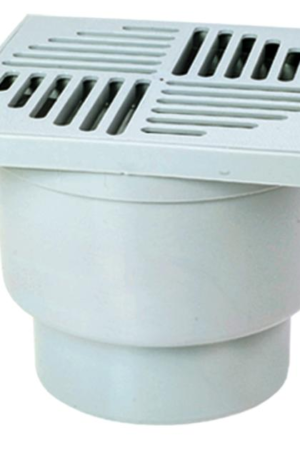 Kratka ściekowa 15×15 prosta 110 popiel  02176