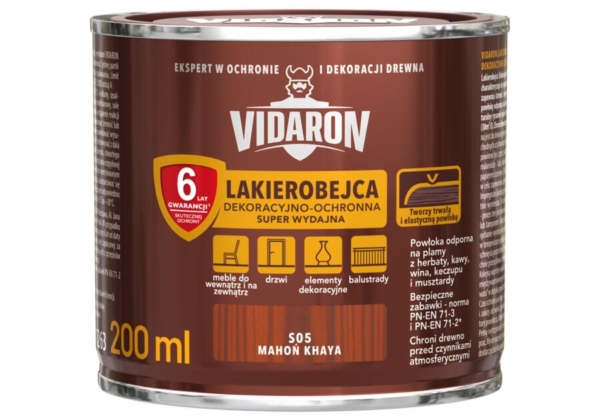Lakierobejca Vidaron Super 0,2 Mahoń khaya S05