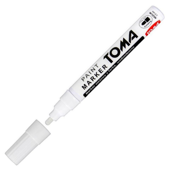 Marker olejowy 2-3mm biały Toma TO-040