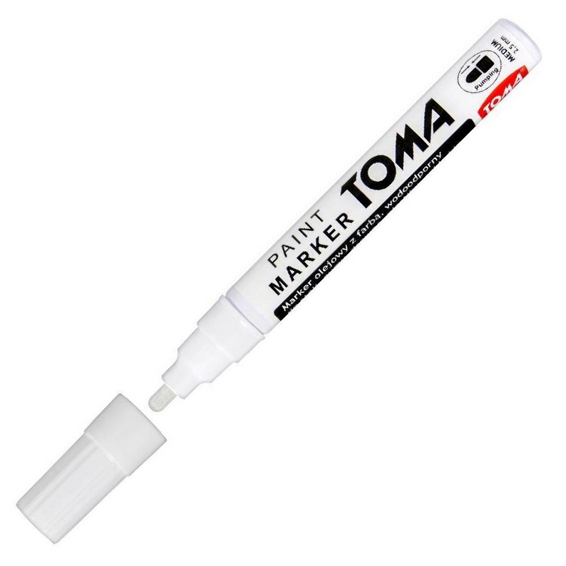 Marker olejowy 2-3mm biały Toma TO-040