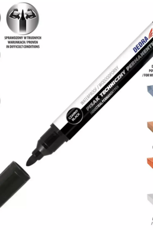 Marker techniczny czarny okrgły 1,5mm 2szt