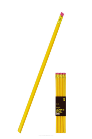 Ołówek Grand żółty z gumką   GR-6602