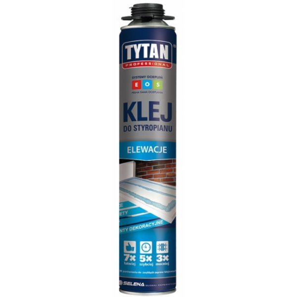 Pianoklej do styropianu pistolet 750ml TYTAN