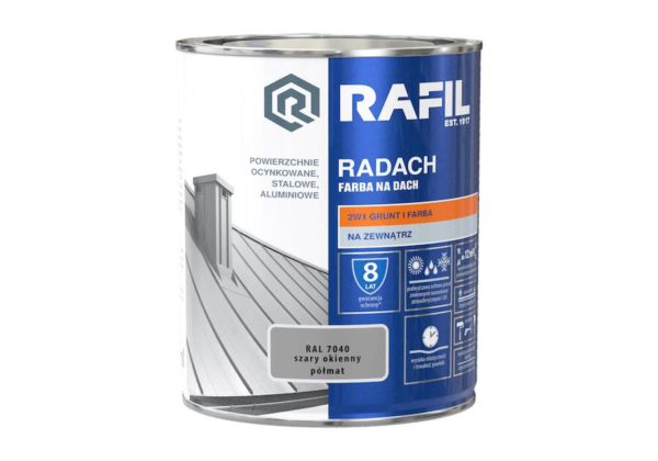 Radach farba na dach 0,75 szary półmat RAL 7040