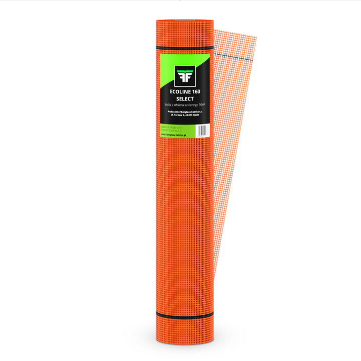 Siatka z włókna szklanego FIBER 160g 1x50m pom