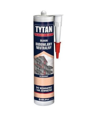 Silikon budowlany neutralny 280ml bezbarwny TYTAN