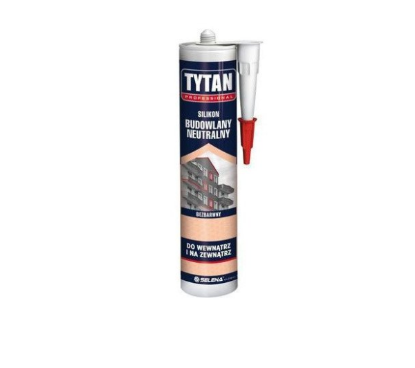 Silikon budowlany neutralny 280ml bezbarwny TYTAN