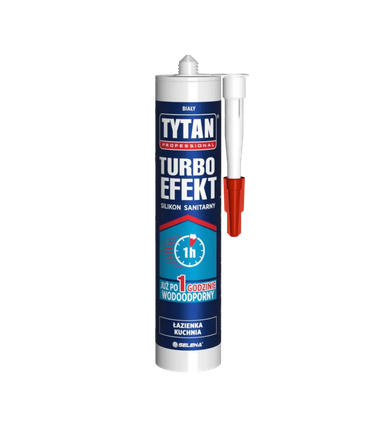 Silikon sanitarny TURBO Efekt 280ml biały Tytan