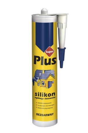 Silikon uniwersalny bezbarw Super Plus 280ml Tytan
