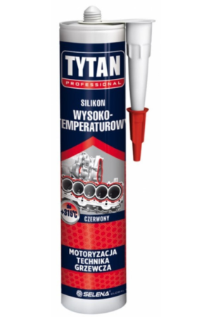 Silikon wysokotemperat 310″C  czerwony 280ml Tytan