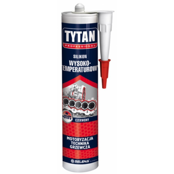 Silikon wysokotemperat 310″C  czerwony 280ml Tytan