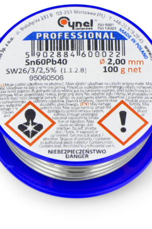 Spoiwo lutownicze z kalafonią 100g 2.0mm  2836