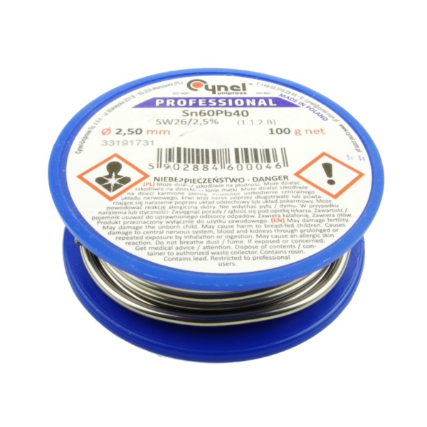 Spoiwo lutownicze z kalafonią 100g 2.5mm  2837