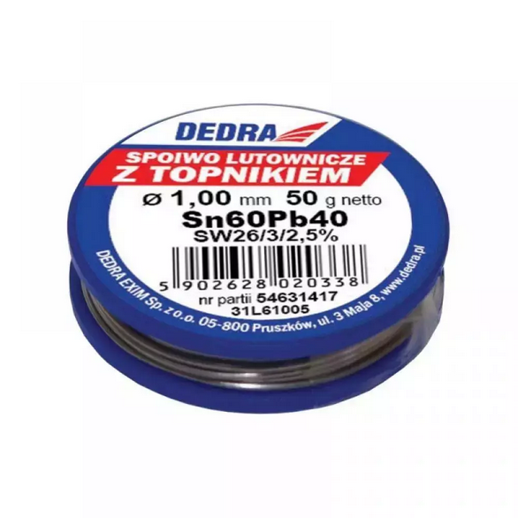 Spoiwo lutownicze z topnikiem 1.0mm 50g