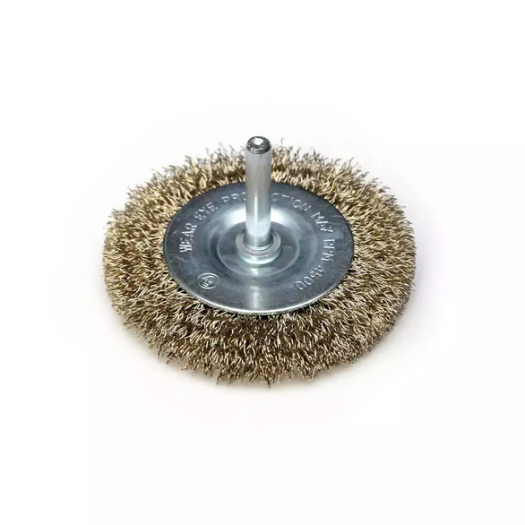 Szczotka druciana tarczowa mos.63mm z trzpieniem