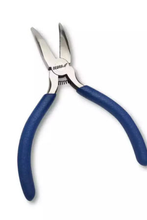 Szczypce wydłużone wygięte 130mm precyzyjne