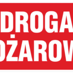 Tablica inform.”Droga pożarowa” 20x40cm