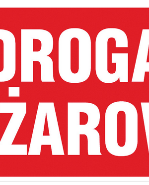 Tablica inform.”Droga pożarowa” 20x40cm