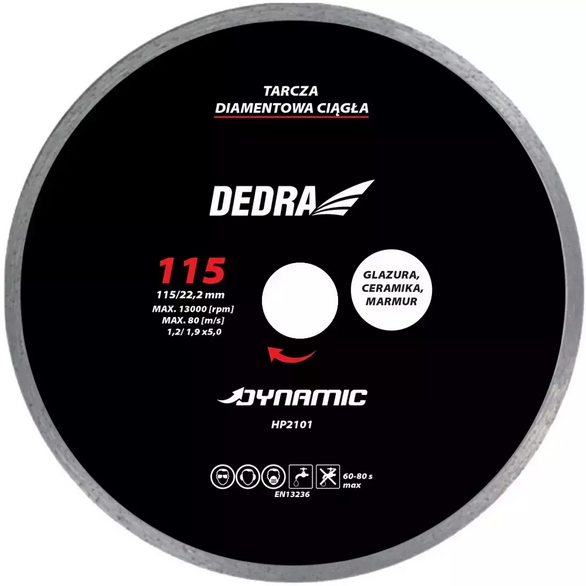Tarcza diamentowa 250/25.4mm pełna Dynamic