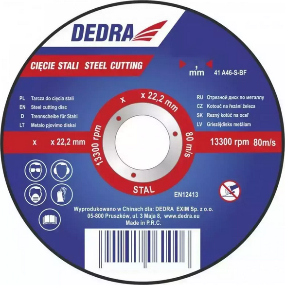 Tarcza do stali 230×3.0x22.2  Dedra