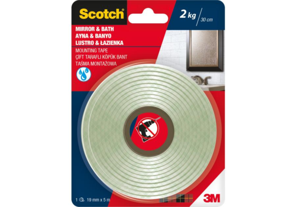 Taśma montażowa SCOTCH łazienka 19mmx5m 5kg 3M