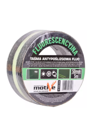 Taśma ostrzegawcza antypoślizg. 50x5m FLUO MOTIVE