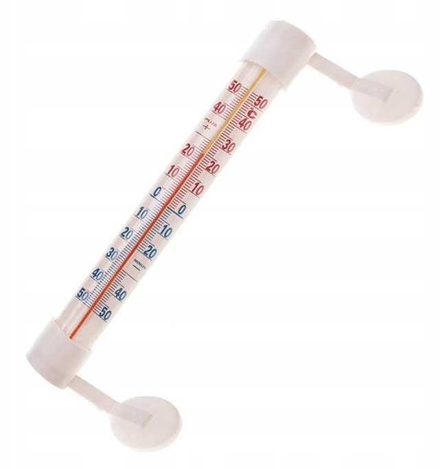 Termometr zaokienny 25cm brązowy