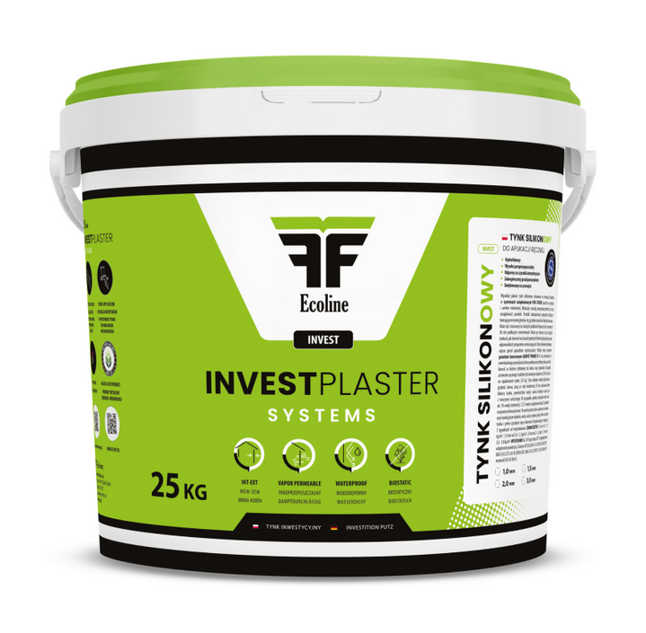 Tynk silikonowy INVEST 1.5mm Baza A 25kg Fiberglas