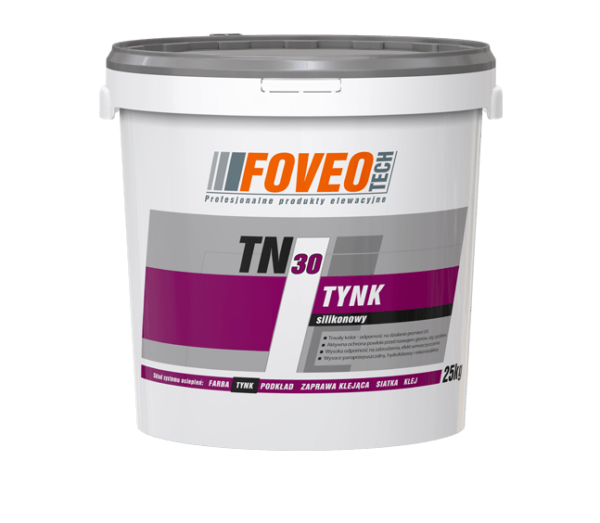 Tynk silikonowy TN30 bar.1.5mm Baza A 25kg FOVEO