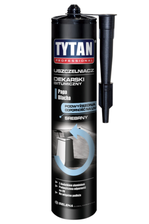 Uszczelniacz dekarski bitum srebrny 280ml Tytan