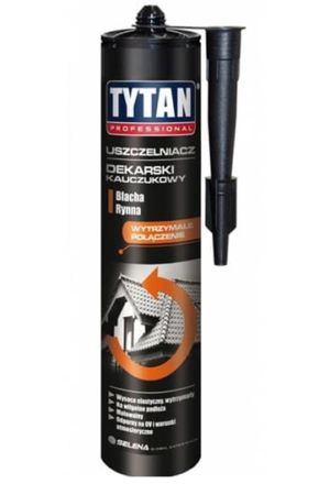 Uszczelniacz dekarski kauczukowy bezba 280ml Tytan