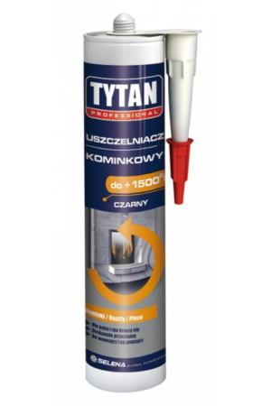 Uszczelniacz kominkowy 1500′ C Tytan 280ml czarny