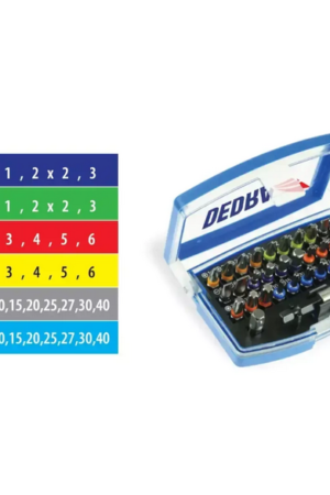 Zestaw końcówek wkrętaków 32szt w pudełku plast