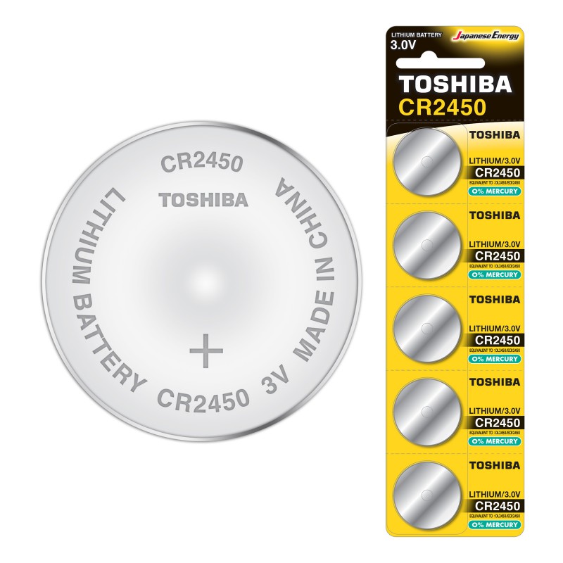 Bateria CR2450 płaska 3V litowa Toshiba