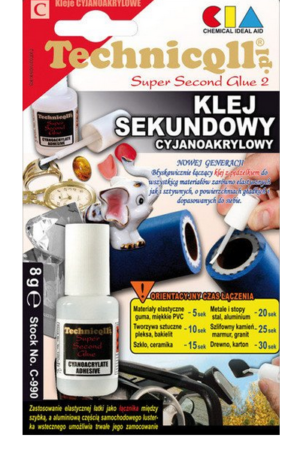 Klej sekundowy 8g z pędzelkiem Technicol  C-990