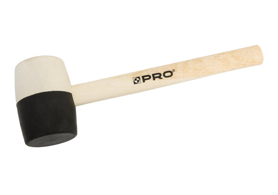 Młotek gumowy 580g biało-czarny trzonek jesion PRO