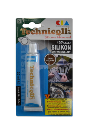 Silikon uniwersalny brązowy tubka 20ml Technicol