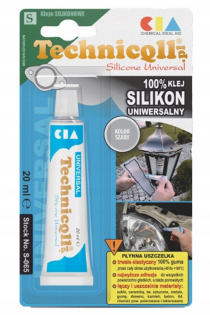 Silikon uniwersalny szary tubka 20ml Technicol