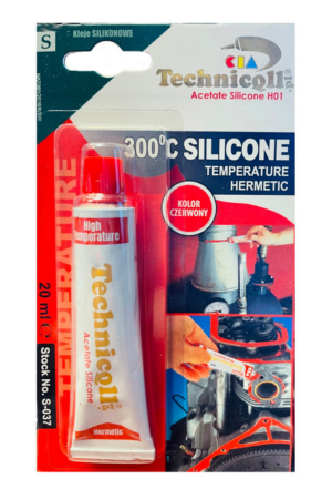 Silikon wysokotemperat 300″C czerwony 20ml Tech