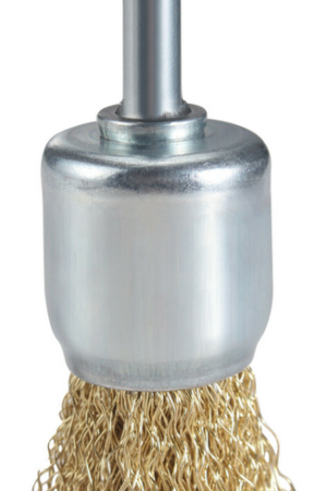 Szczotka czołowa drut falisty uchwyt 6mm rozm.25mm